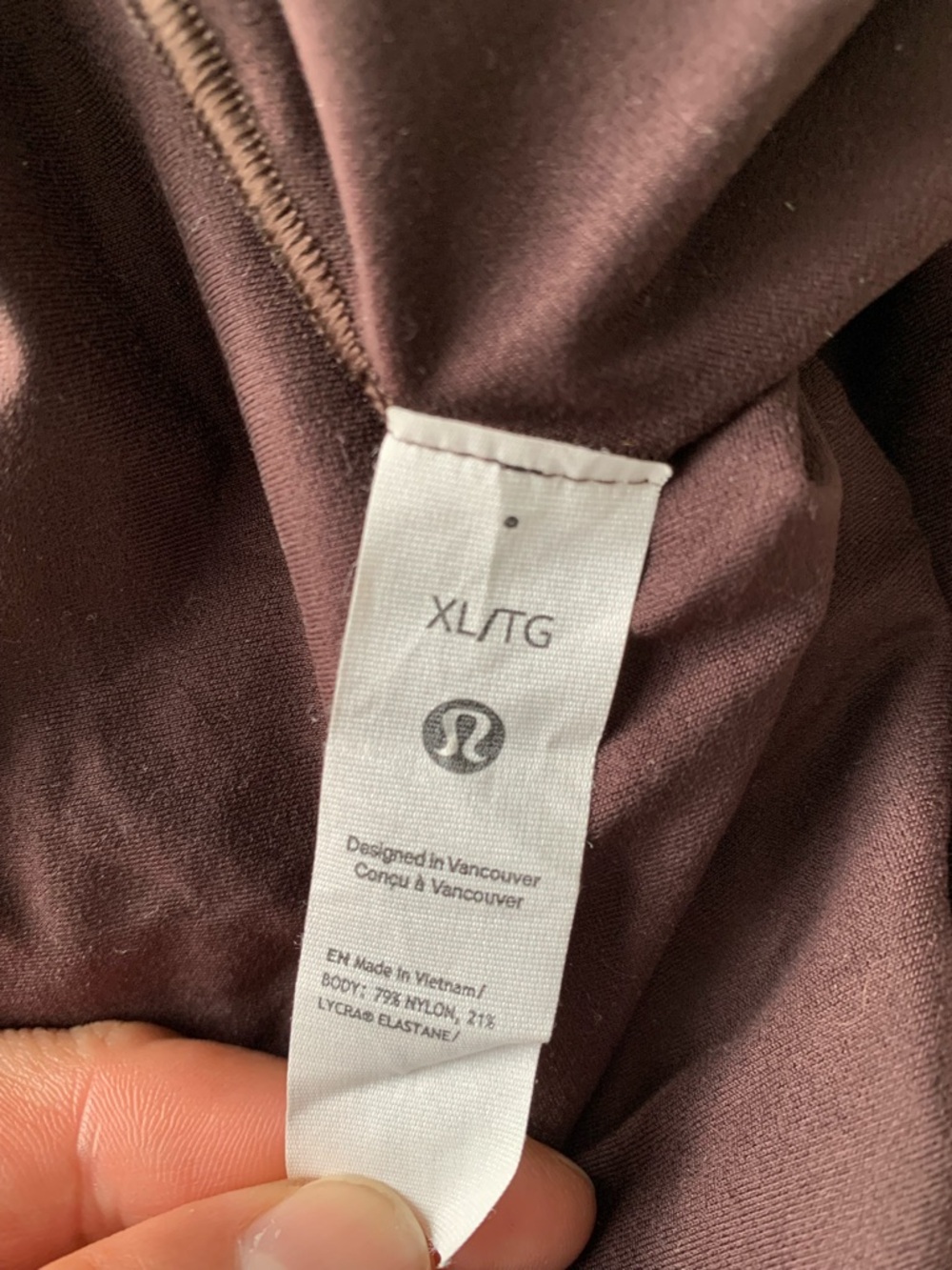 Lululemon Bodysuit  Wundermost Ultra-Soft Nulu Mockneck Sleeveless Brown Size XL - Picture 11 of 13